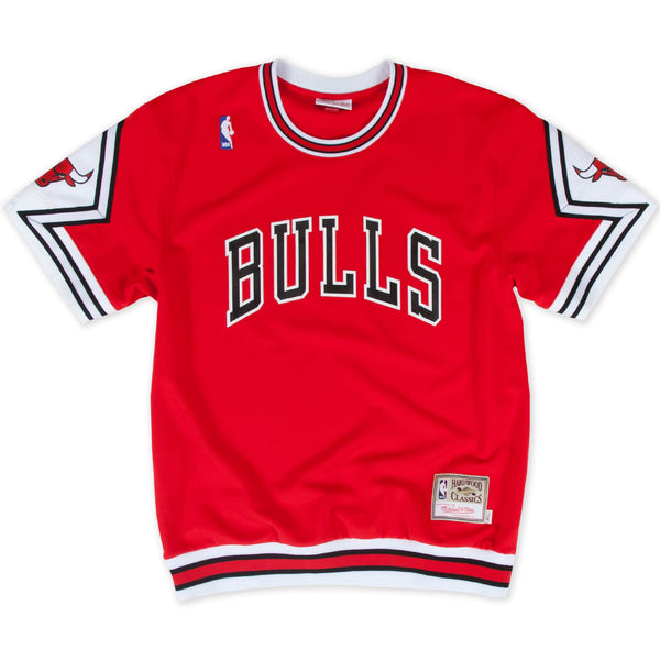 Mitchell Ness Red Chicago Bulls 1987 88 Authentic Shooting Shirt Exclusive Fitted Inc