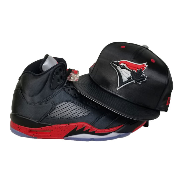 Matching New Era Toronto Blue Jays Fitted hat Jordan 5 Red Suede History  Flight