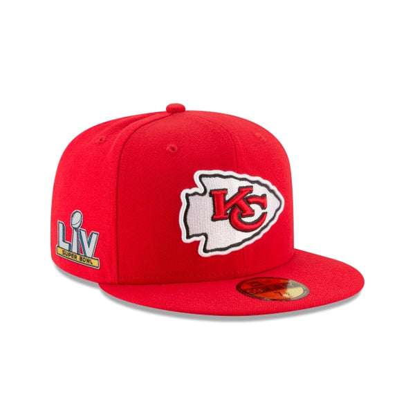 New Era Kansas City Chiefs Black Super Bowl Patch 59FIFTY Fitted Hat