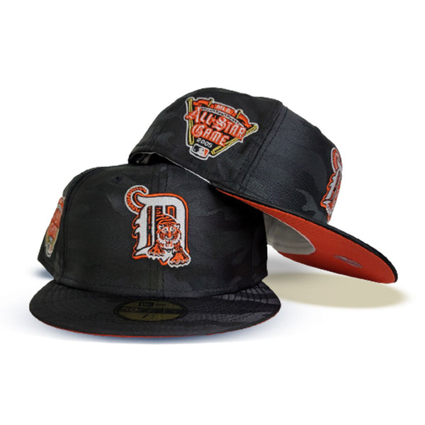 Black Camo Detroit Tigers Orange Bottom 2005 All Star Game Side Patch New  Era 59Fifty Fitted