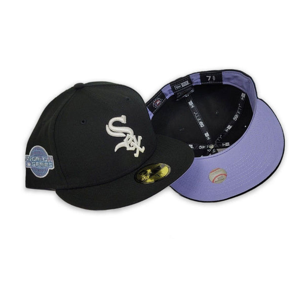 New Era Chicago White Sox Capsule Vintage Series 1906 World Series Patch  59Fifty Fitted Hat Black/Lavender Men's - US