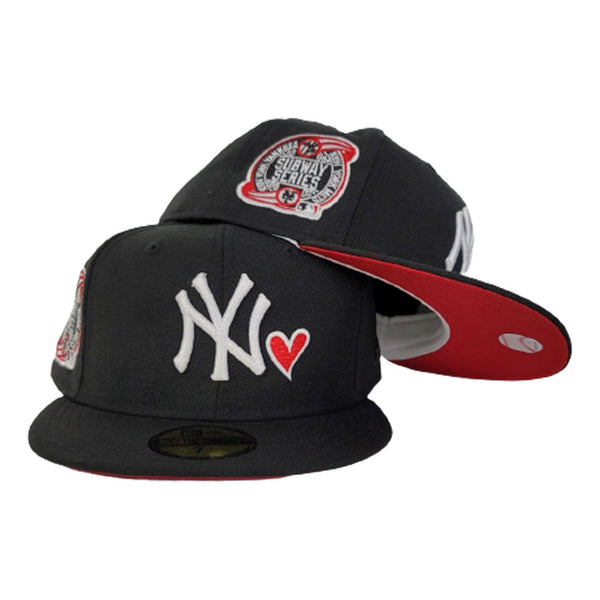 New York Yankees SUBWAY SERIES PINK-BOTTOM Black Fitted Hat