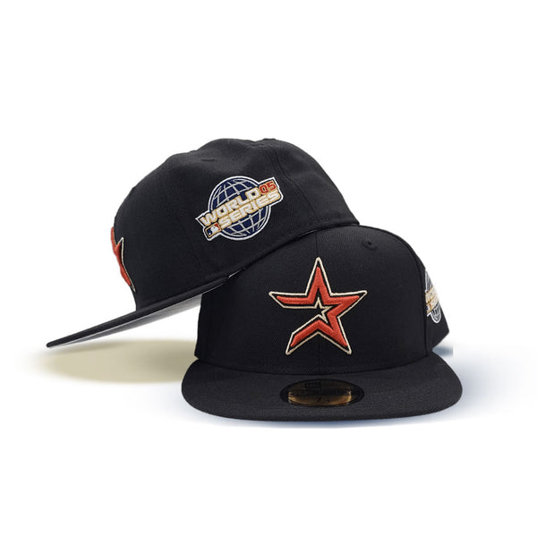 Black Houston Astros Gray Bottom 2005 World Series Side Patch New Era  59Fifty Fitted