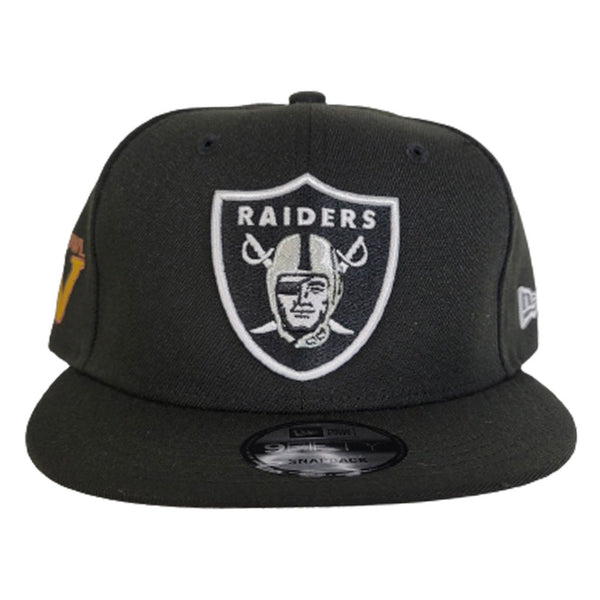 Las Vegas Raiders SB XV MESH-BACK SIDE-PATCH Black-Red Fitted Hat