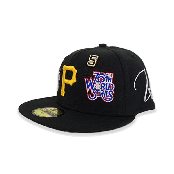 Black Pittsburgh Pirates Historic 5X World Series Champions Gray Bottom New  Era 59Fifty Fitted