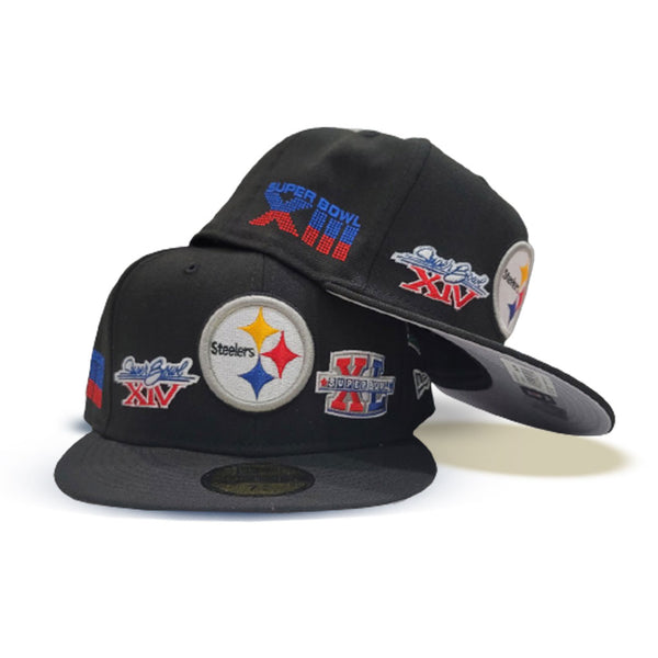 Pittsburgh Steelers New Era 6x Super Bowl Champions 59FIFTY Fitted Hat -  Black