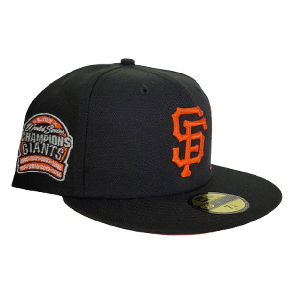 San Francisco SF Giants SCRIPT-PUNCH Black-Orange Fitted Hat