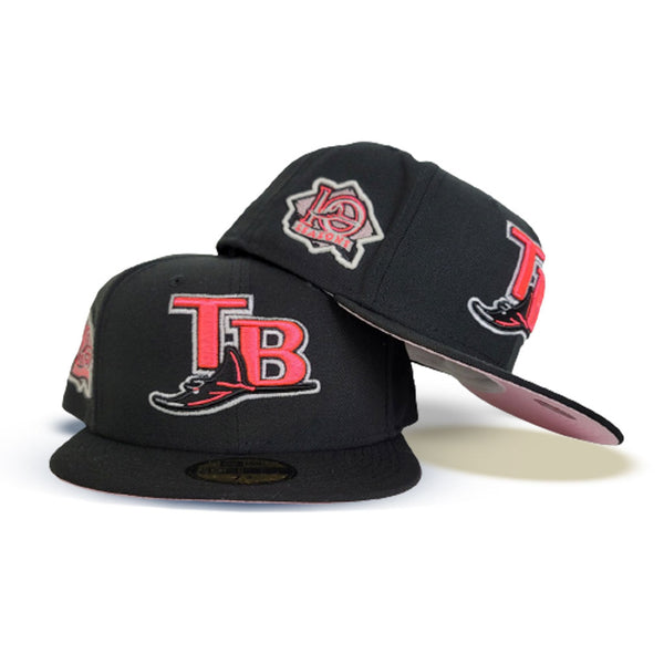 Black Tampa Bay Rays Pink Bottom 10th Seasons Side Patch New Era 59Fif –  Exclusive Fitted Inc.