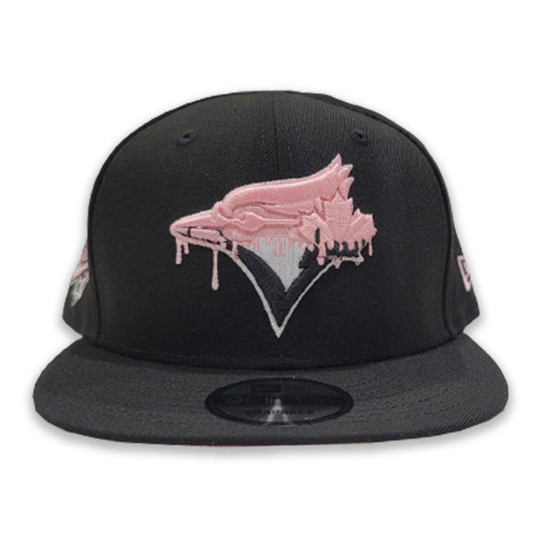 NEW ERA☆MLB Dripping Ballcap Black Toronto Blue Jays Paint Drip Pink Bottom 1992 World