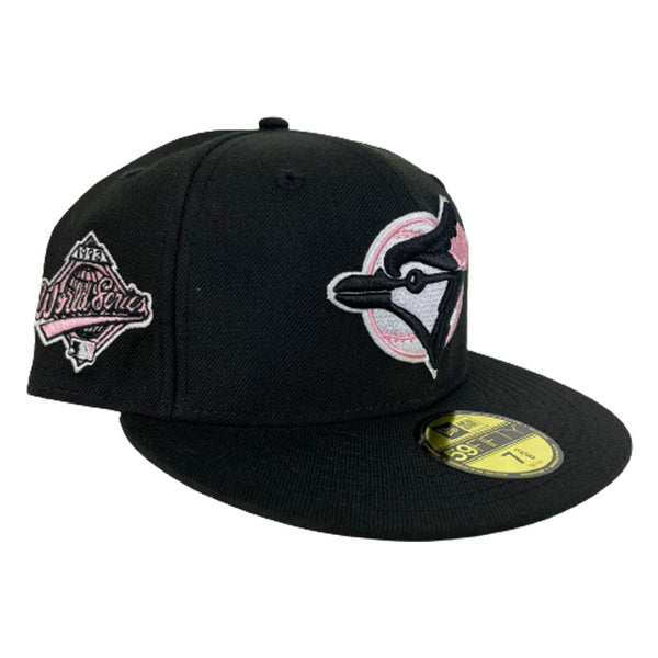 Black Toronto Blue Jays Pink Paisley Bottom 1993 World Series Side Patch  New Era 59Fifty Fitted