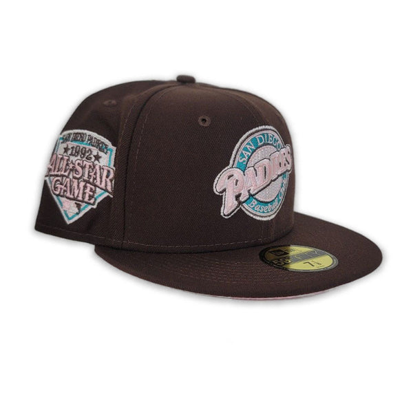 Sky Blue San Diego Padres Pink Bottom 1992 All Star Game Side Patch New Era 59FIFTY Fitted 71/2