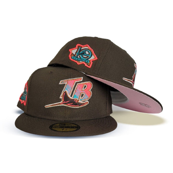 New Era Tampa Bay Rays Fitted Pink Bottom Brown Pink (10 Seasons Emb –  FCS Sneakers