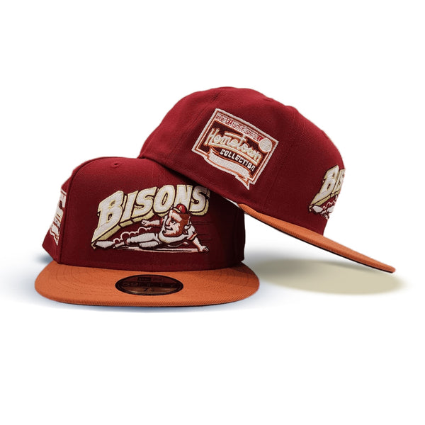 Hotsell BUFFALO BISONS INTERNATIONAL LEAGUE CORDUROY VISOR RED BRIM NEW ERA FITTED