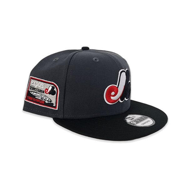 Dark Gray Montreal Expos Black Visor Red Bottom Olympic Stadium