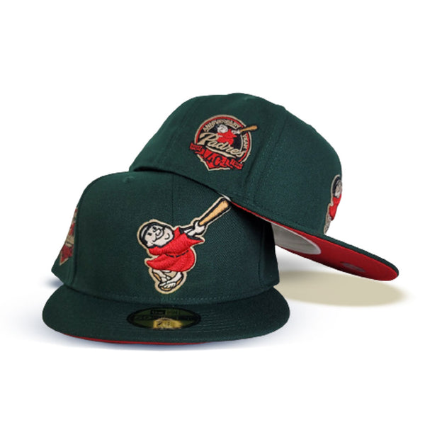 SAN DIEGO PADRES 40TH ANIIVERSARY DARK GREEN BROWN VISOR PINK BRIM