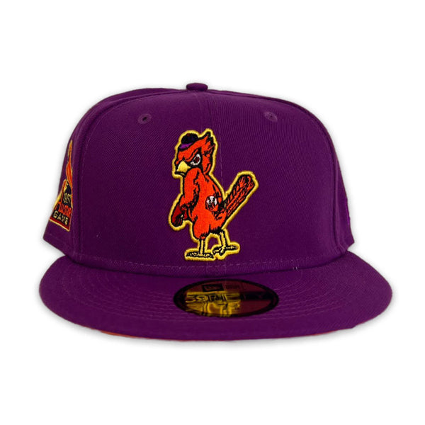 White St. Louis Cardinals Red Visor Grape Purple Bottom 1964 All Star Game Stimpy Collection New Era 59FIFTY Fitted 71/2