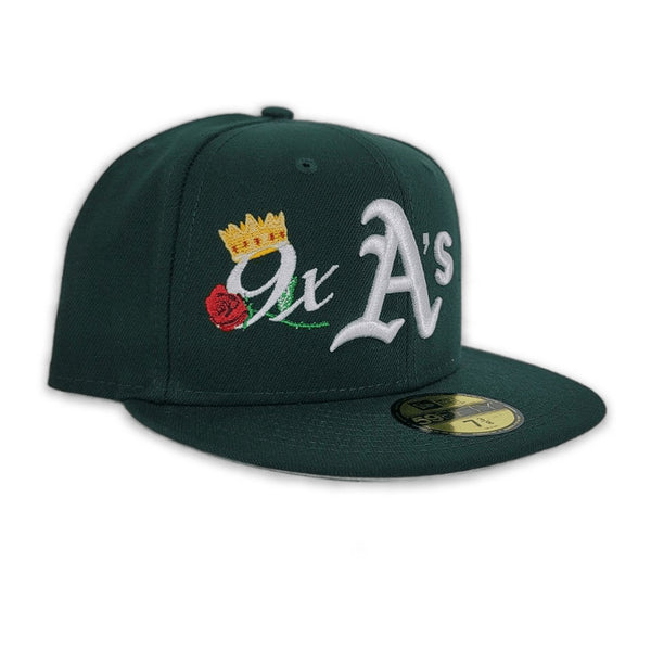 Green Oakland Athletics 9X World Series Champions Crown New