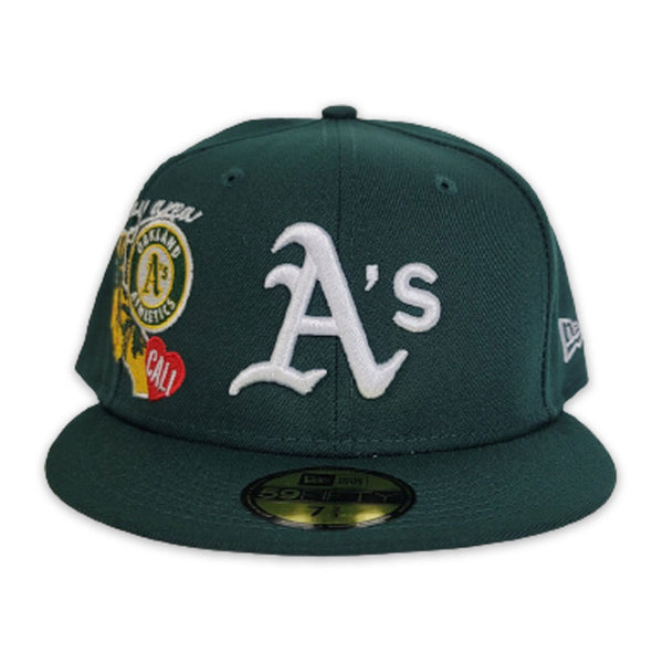 Dark Green Oakland Athletics Team Patch Pride New Era 59FIFTY Fitted 7 7/8