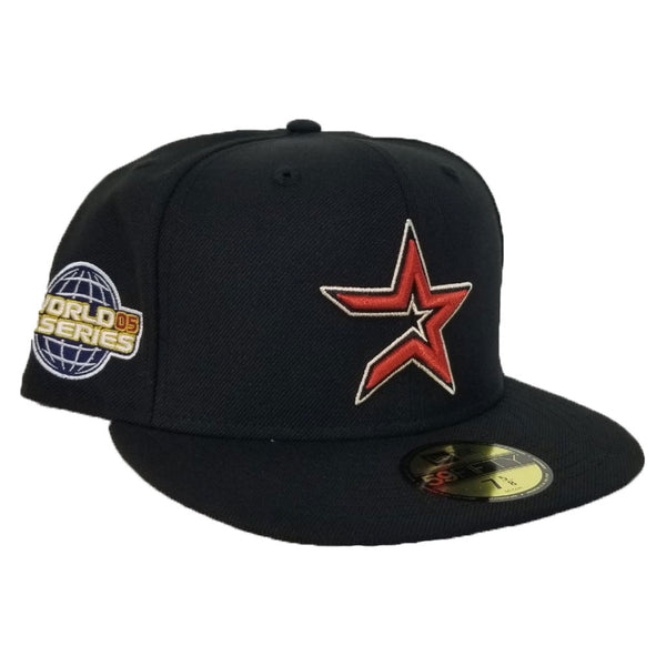 Houston Baseball Hat Black 2005 World Series Cooperstown New Era 59FIFTY Fitted Black / Terra Cotta / 8