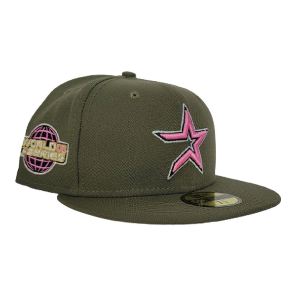 Astros 59FIFTY New Era Olive & Cardinal Fitted Hat Pink Bottom – USA CAP  KING