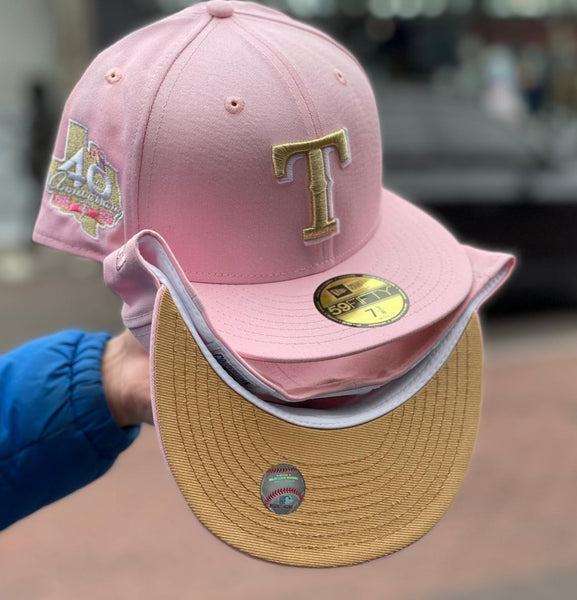 Pink Tampa Bay Rays Gold Bottom 20th Anniversary Side Patch New Era 59 –  Exclusive Fitted Inc.