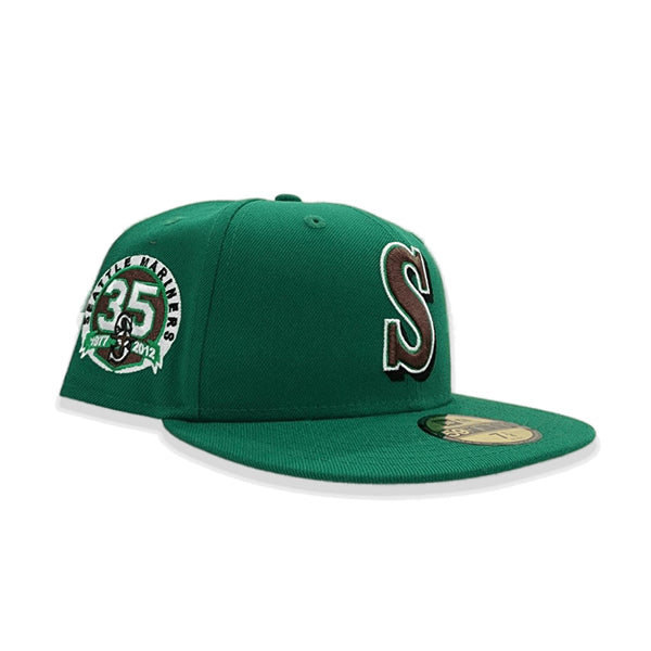 Seattle Mariners New Era S Logo Vegas Gold/Red Bill And Gray Bottom With  Kingdome Patch On Side 59FIFTY Fitted Hat