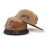 Khaki Buffalo Bisons Black Corduroy Visor Gray Bottom Bisons Side Patch New Era 59Fifty Fitted