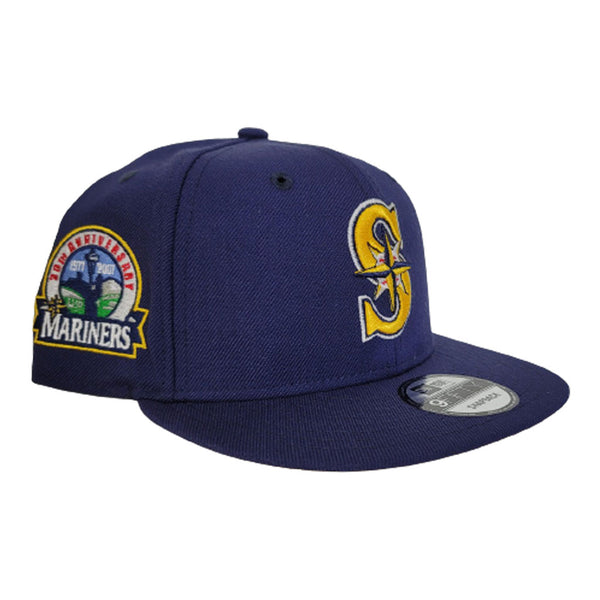 Light Navy Blue Seattle Mariners 30th Anniversary Soft Yellow Bottom New  Era 9Fifty Snapback