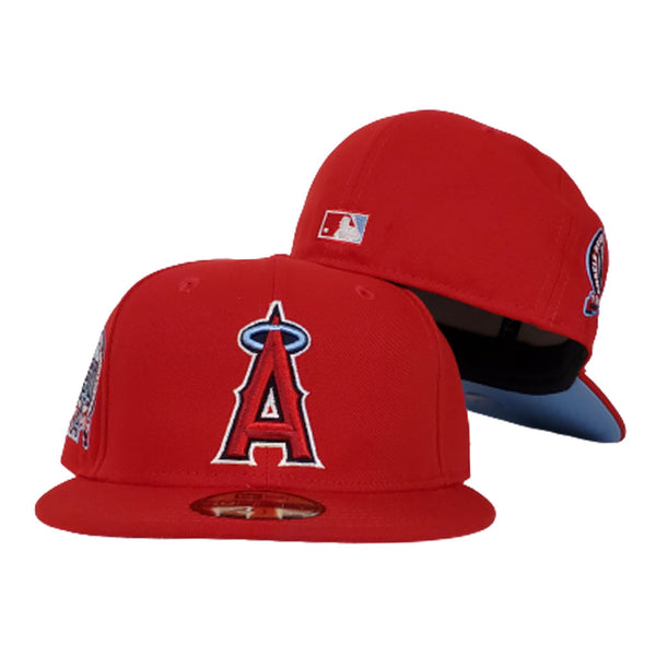 Los Angeles Angels New Era 50th Anniversary Botanical 59FIFTY Fitted  Hat~Red - Body Logic