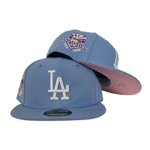 Los Angeles Dodgers Fitted New Era 59FIFTY 88WS Cap Hat Blue Pink UV