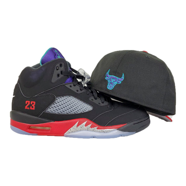 Matching New Era Toronto Blue Jays Fitted hat Jordan 5 Red Suede History  Flight