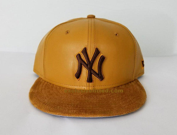 New Era New York Yankees 'Wheat/brown/gold' Suede 59FIFTY Fitted Wheat - Size 758