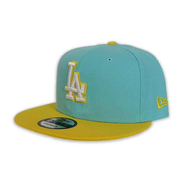 Los Angeles Dodgers Fitted New Era 59Fifty Blue Poly Cap Hat Grey