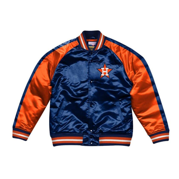 Mitchell Ness Color Blocked Houston Astros Satin Light Jacket