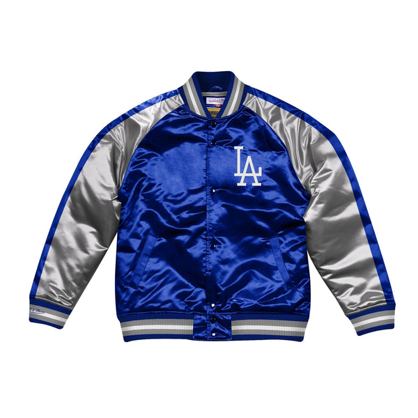 Los Angeles Dodgers Mitchell & Ness City Collection Satin Full-Snap Varsity  Jacket - White