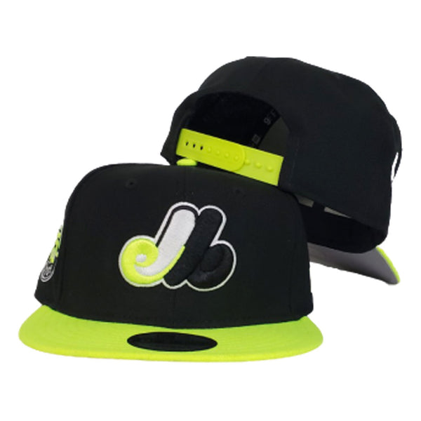Montreal Expos Black Neon Green Cooperstown 9Fifty Snapback