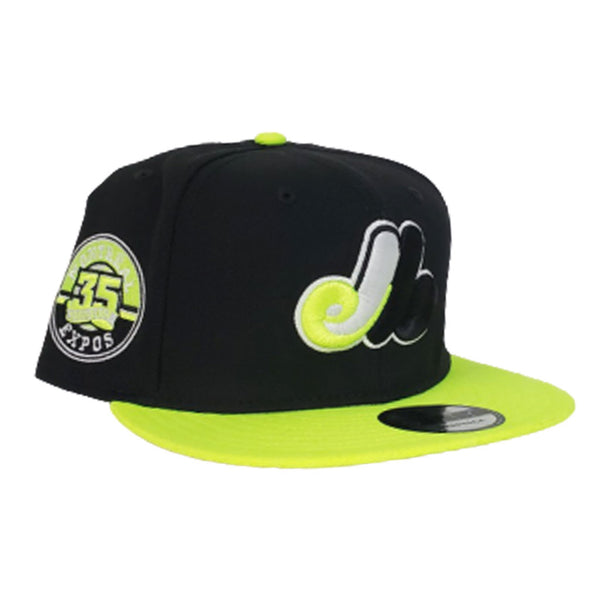 Montreal Expos Black Neon Green Cooperstown 9Fifty Snapback