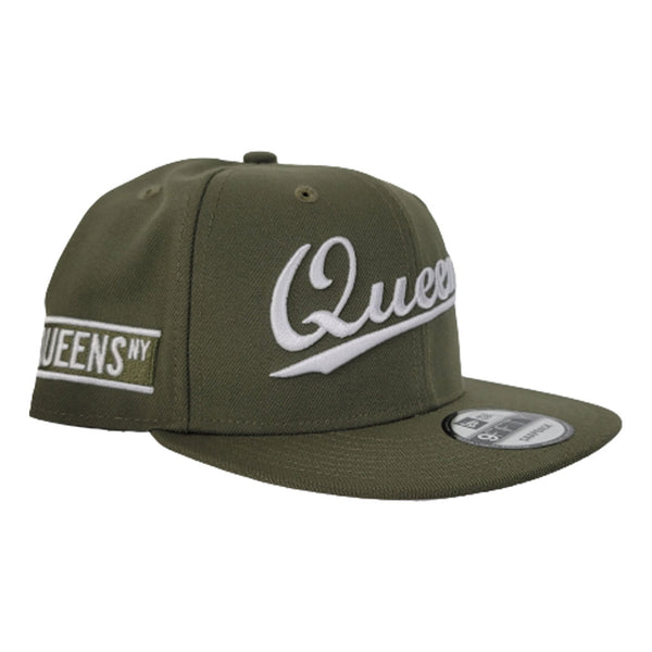 NEW ERA 9FIFTY OLIVE GREEN QUEENS SNAPBACK HAT – Exclusive Fitted Inc.