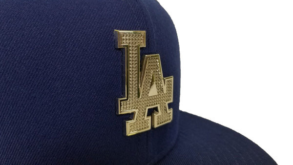 LA Dodgers Custom Emblem Cap (Blue) FITTED