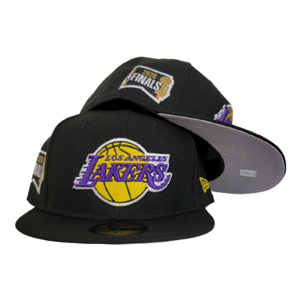 Los Angeles Lakers New Era Black on Black Tonal Flag 59FIFTY