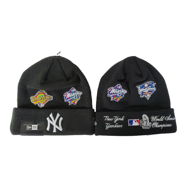 New Era NY Yankees MLB All Over World Series Champions Cuffed Knit