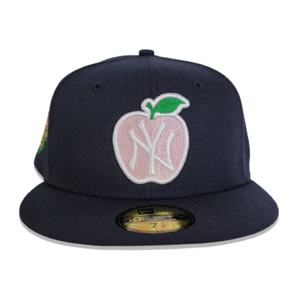 海外限定 レア ！ニューエラ ヤンキース ビッグアップル つば裏ピンク 1999 Navy-Blue-Big-Apple-New-York-
