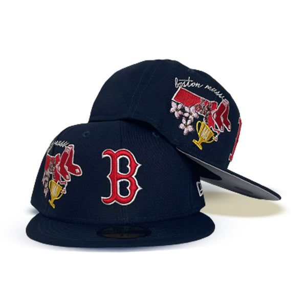 Boston Red Sox MLB New Era Cooperstown World Series Patch 59FIFTY Fitted Hat