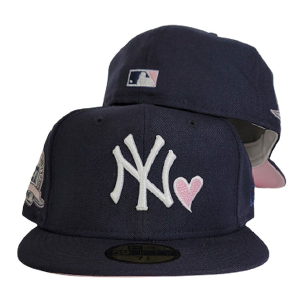 Navy Blue Heart New York Yankees Pink Bottom 27X Champions Side