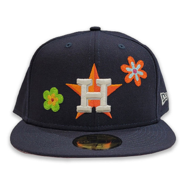 Houston Astros SIDE-BLOOM Navy Fitted Hat by New Era