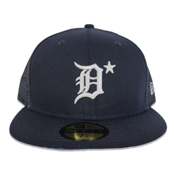 Navy Blue Mesh Detroit Tigers New Era 59FIFTY Fitted 71/4