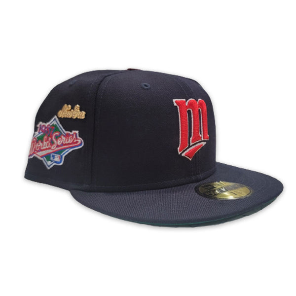 Navy Blue Minnesota Twins Green Bottom 1987 World Series Side Patch 59FIFTY Day New Era 59FIFTY Fitted 8