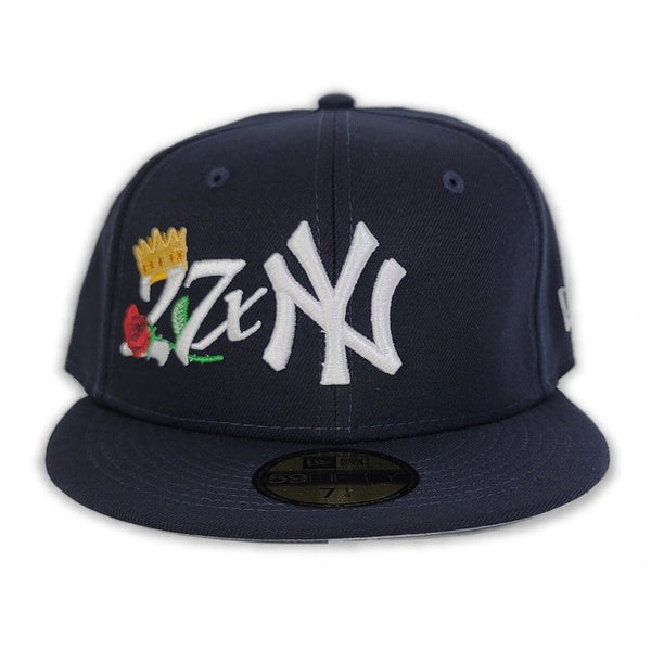 Navy Blue New York Yankees 27X World Series Champions Crown New