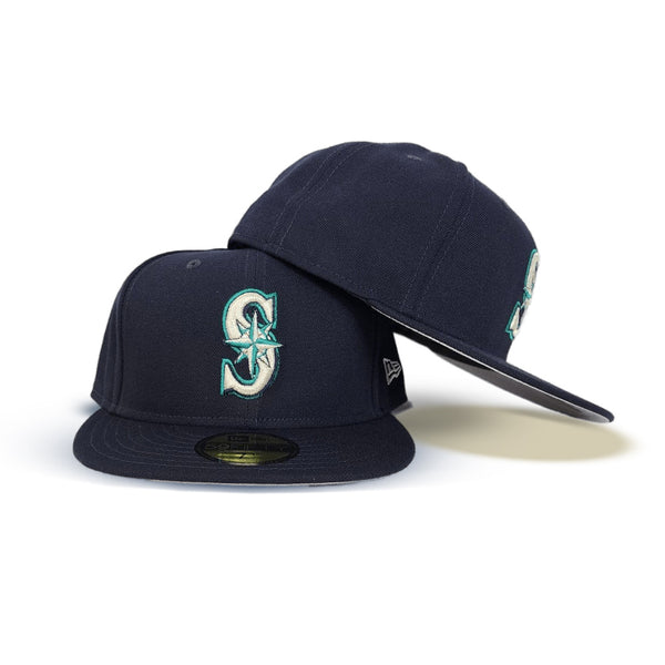 Navy Blue Seattle Mariners Blooming Gray Bottom New Era 59Fifty Fitted –  Exclusive Fitted Inc.