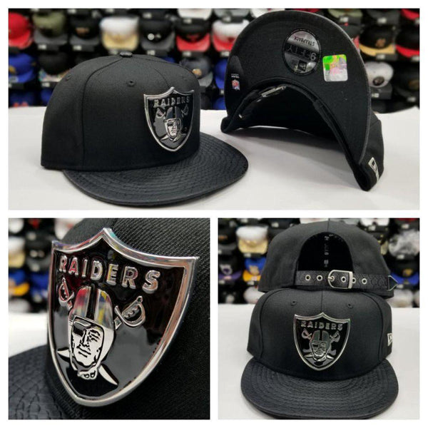 NFL Raiders Metal Logo Snapback